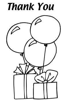 Thank you coloring cards keen rsd7 org. Free Kids Party Cards: Balloon Thank You Cards - Kids ...