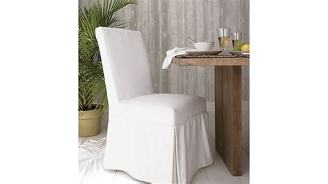 French dining room update with velvet slipcovered chairs tidbits twine. Slip White Slipcovered Dining Chair | Crate and Barrel