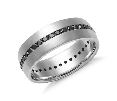 Wedding rings made with sterling silver are also available in an almost endless selection of styles. Black Diamond Channel Set Wedding Ring in 14k White Gold ...