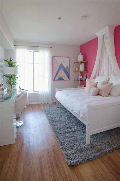 See how a lighter color makes the room look bigger? Pautips' Glam Pink Bedroom Makeover | Bedroom interior ...