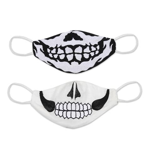 Unicef Market Creepy Halloween Skeleton Face Masks Pair Creepy
