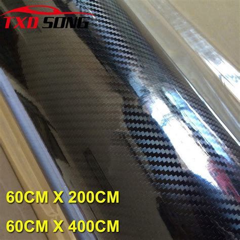60cm200cmroll Super Quality Ultra Gloss 5d Carbon Fiber Vinyl Wrap 4d