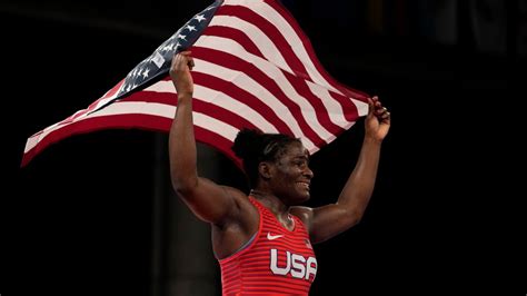Tamyra Mensah Stock Becomes 1st Black Woman To Win Olympic Gold In