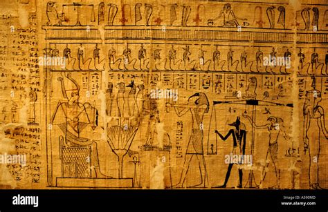 Papyrus Antiquity Pharaoh Art Painting Hieroglyph Hieroglyphic