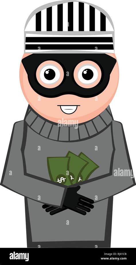 Happy Thief Cartoon Stock Vector Image And Art Alamy