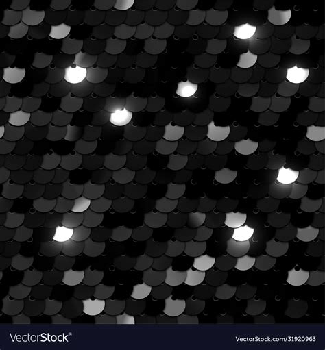 Seamless Black Texture With Sequins Royalty Free Vector