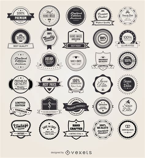 25 Retro Vintage Badges And Labels Vector Download
