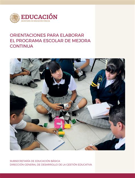 Orientaciones Programa Escolara Mejora Continua Subsecretar A De Educaci N B Sica Direcci N