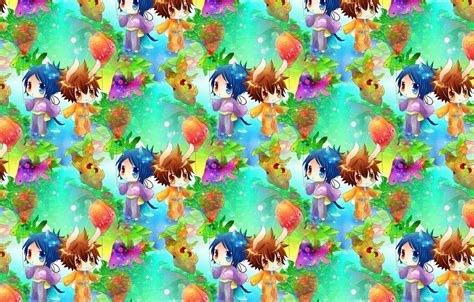 Photo Wallpaper Background Fish Texture Anime Art Anime Pattern