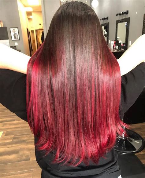 Dark Red Ombre Hair Color