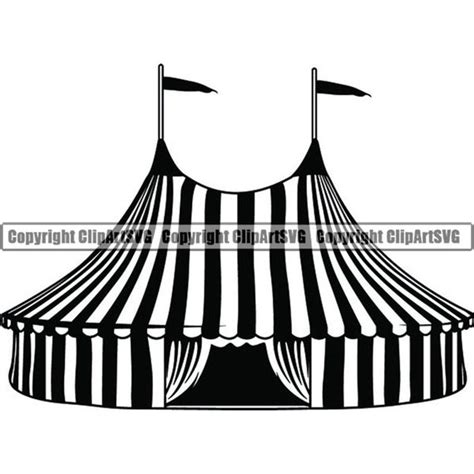 Circus Tent 2 Flag Canvas Carnival Entertainment Theater Etsy