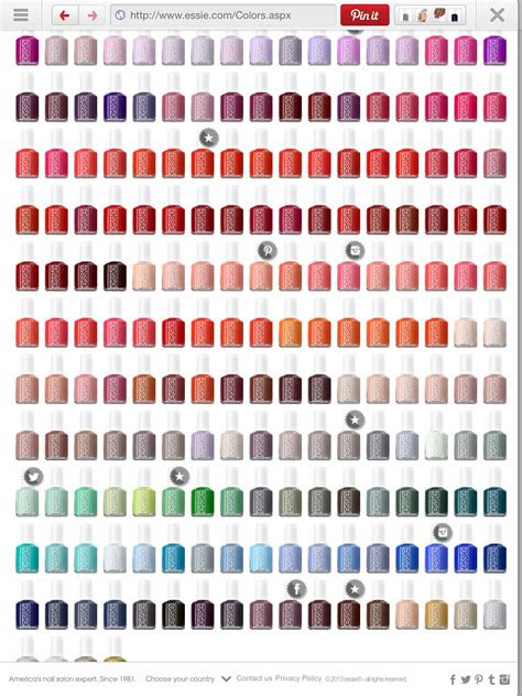 Pin By Sunny Xuan Thi On Products I Love Essie Colors Chart Zoya