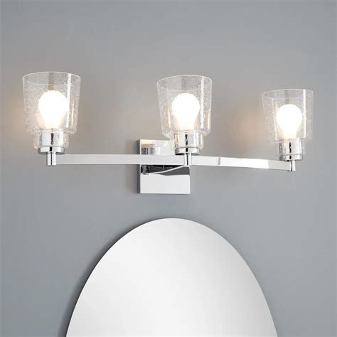 Modern Chrome Bathroom Light Fixtures Bramlett Collection 3 Light