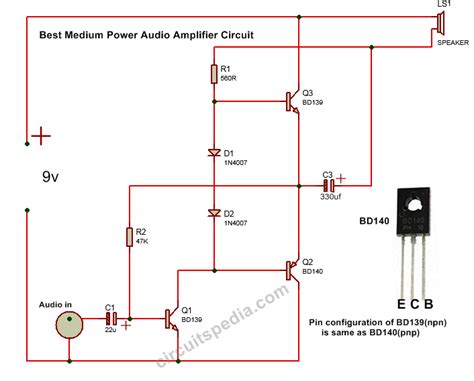 Simple Audio Amplifier Circuit Diagram Using Transistor Pdf Iot