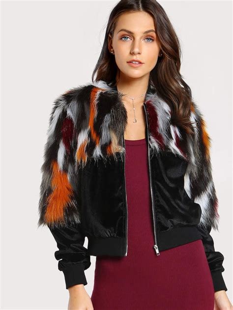 Shein Colorful Faux Fur Coat Rainbow Coats Trend Popsugar