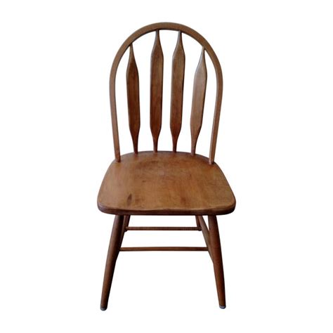 Solid Oak Windsor Back Chair Chairish