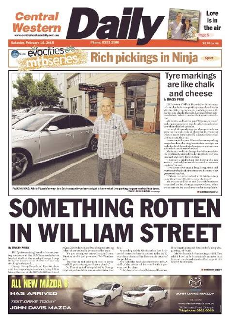 fairfax front pages saturday february 14 2015 central western daily orange nsw