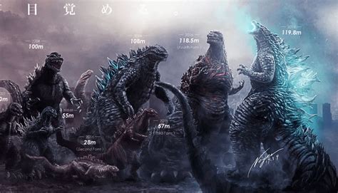 Artists Epic Godzilla Size Chart Highlights How Much The King Of The