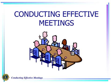 Ppt Conducting Effective Meetings Powerpoint