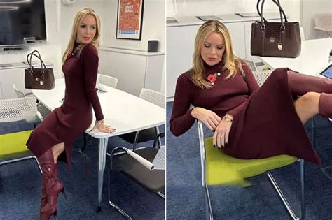 Amanda Holden Accidentally Flashes Boob In Silk Dress During Racy