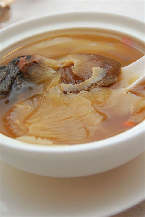 Double Boiled Coral Sharks Fin Soup With Japanese Shellfi Flickr