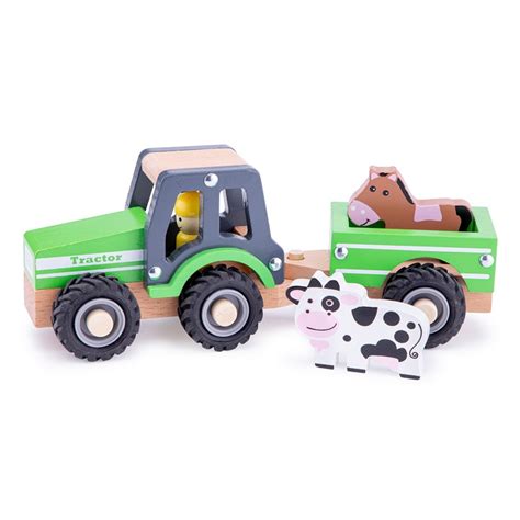 Er is ook een hele variëteit aan, dus ik weet zeker dat u er maar één (of een dozijn) zult vinden voor uw behoeften en leeftijden van kinderen. New Classic Toys - Tractor met Aanhanger - Dieren | New ...