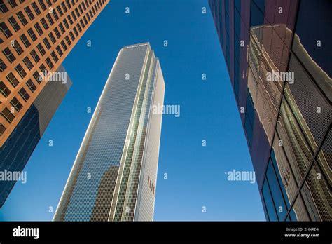 Perspective Of Skyscraper Downtown Los Angeles Stock Photo Alamy