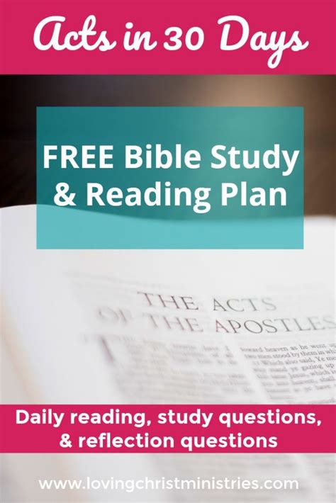If you watched the whole video and liked it, then like. Acts in 30 Days Beginner's Bible Study and Reading Plan ...