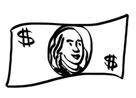 Dollar Bill Cartoon Drawing This Charming Green Fella Is Suitable For