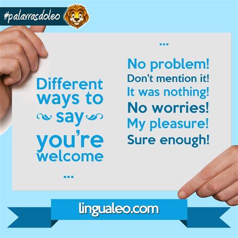 Maneiras Diferentes De Dizer Youre Welcome Different Ways To Say Youre Welcome Words