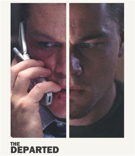 Leonardo DiCaprio And Matt Damon On The Departed Poster In Leonardo Dicaprio The Departed