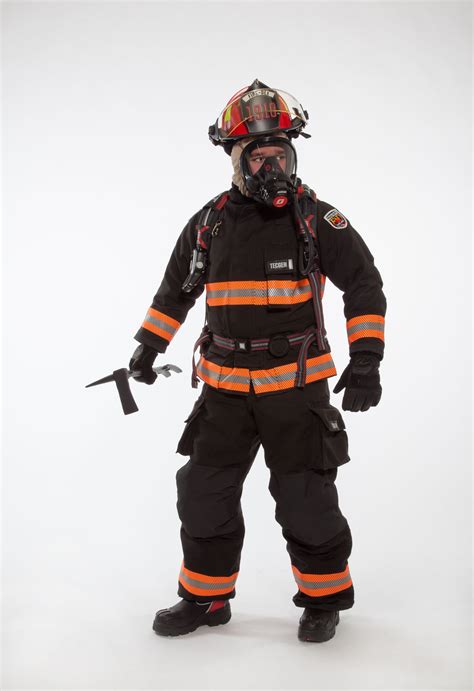 Studio Photography Of Real Firefighter In Full Fire Dex Gear By Dan