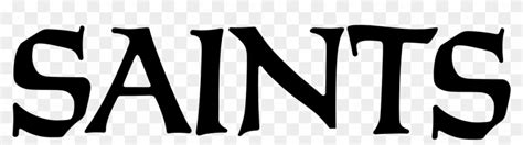 This logo image consists only of simple geometric shapes or text. New Orleans Saints Logo Png - New Orleans Saints Wordmark ...