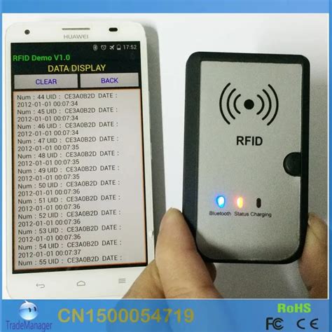 13 56mhz Wireless Bluetooth Rfid Reader Writer Compliant Iso 14443 A