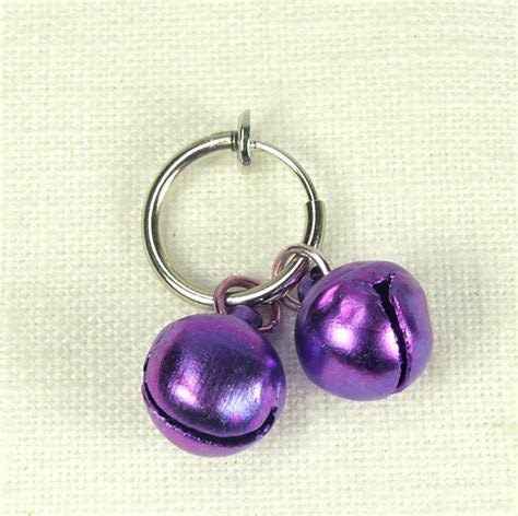 Non Piercing Ring With Purple Bells Clit Jewelry Labia Jewelry Clit