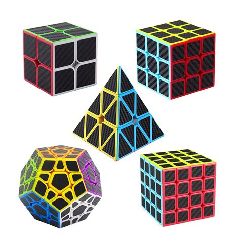 Buy Speed Cube Set 5 Pack Magic Cube Bundle Of 2x2 3x3 4x4 Megaminx Cube And Pyramid Cube