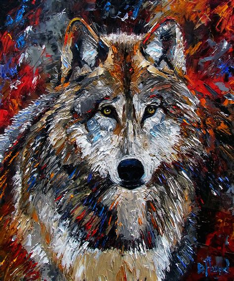 Debra Hurd Original Paintings And Jazz Art Wolf Art Original Oil