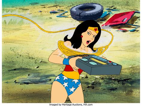 Super Friends Wonder Woman Production Cel Hanna Barbera Lot 12198