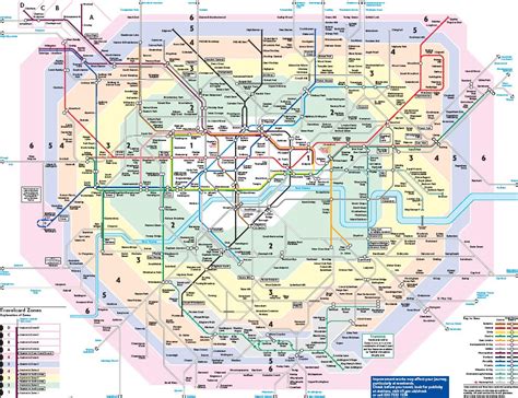 Tube Map With Zones Map Of The World