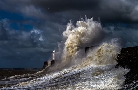 Lighthouse In Powerful Storm