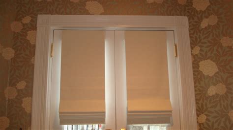 Measuring french doors can be challenging. Blackout Roman Shades on French Door - Curtain Couture