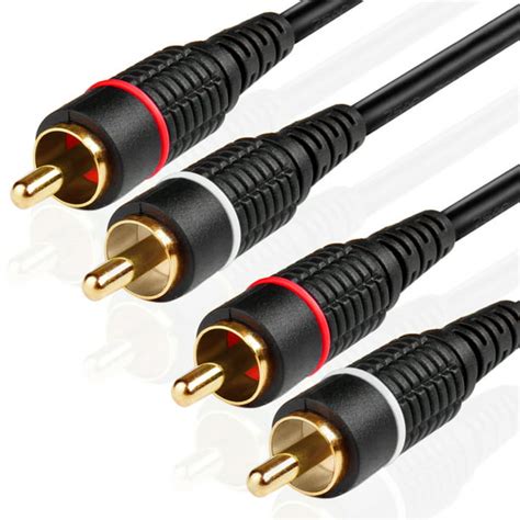 2rca Stereo Audio Cable 50 Feet Dual Rca Plug Mm 2 Channel Right