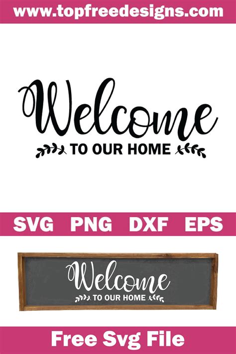 Free Welcome Sign Svg Files For Cricut Silhouette Svg Files For