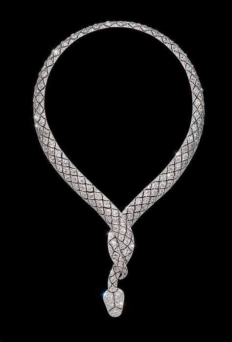 Diamond Serpent Necklace In The Form Of A Snake The Platinum Body