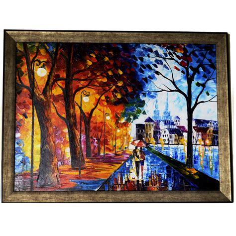 Walk The Love Palette Knife Oil Painting On Canvas Antikcart