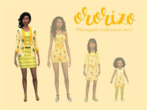 The Sims Resource Pineapple Dress Get Together Needed