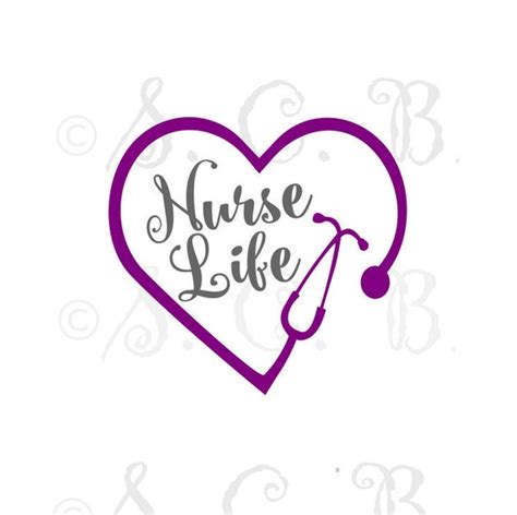 Nurse Life Stethoscope Cutting File Svg File Download