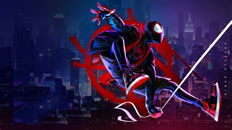 Miles Morales In Spider Man Into The Spider Verse K Wallpapers Hd