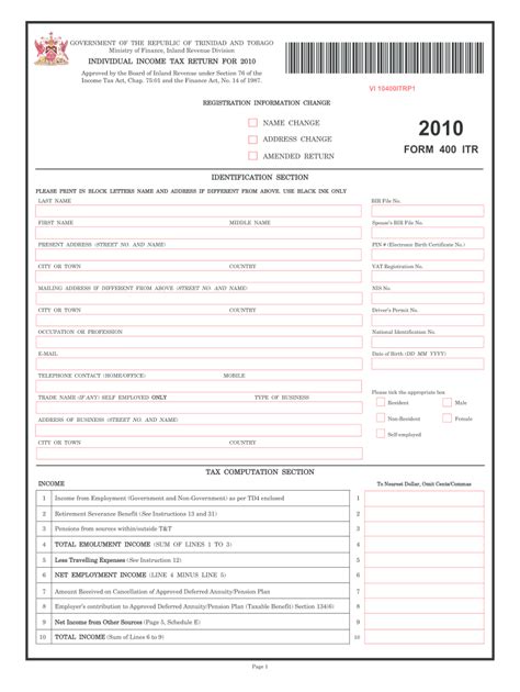 Form 400 Itr 2010 Fill And Sign Printable Template Online Us Legal