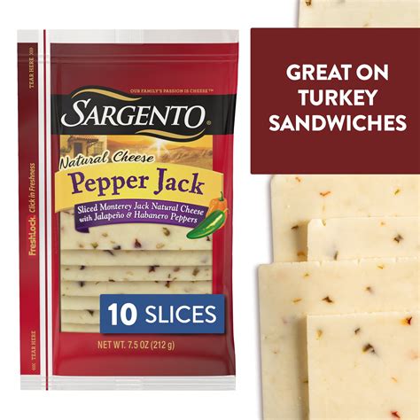 Sargento Sliced Pepper Jack Natural Cheese 10 Slices